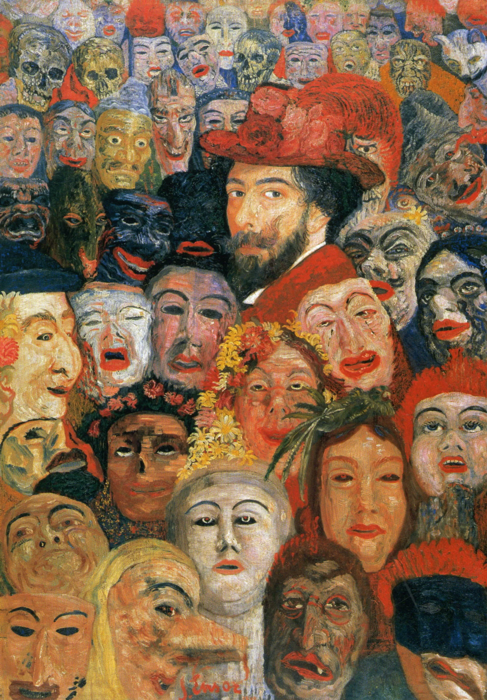 Autorretrato con máscaras