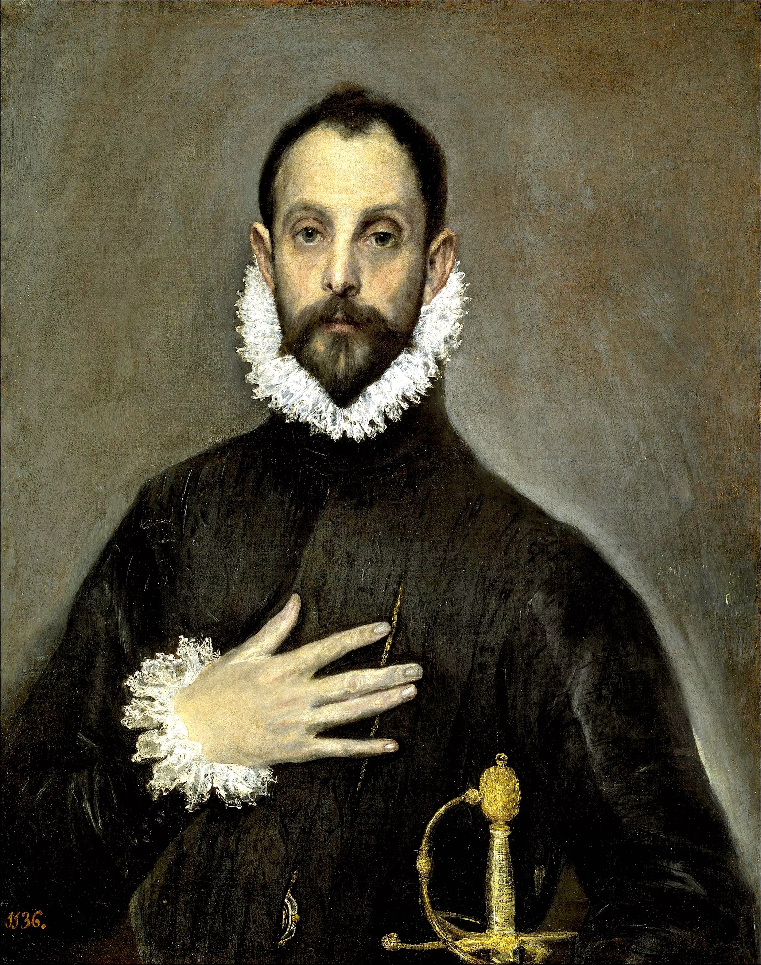 El caballero de la mano en el pecho